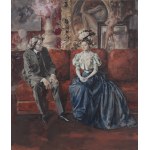 DEDINA JAN (tchèque / bohème 1870-1965) - Dans un salon parisien
