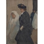 SIMON TAVIK FRANTISEK (Tschechisch / Böhmisch 1877-1942) - Ein junger Kommunikator mit einer Dame