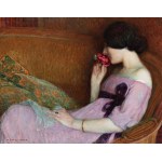 SIMON TAVIK FRANTISEK (tchèque / bohème 1877-1942) - Une fille à la rose