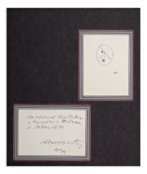 HOFFMEISTER ADOLF (Czech 1902-1973) - karykatura i pismo odręczne Adolfa Hitlera