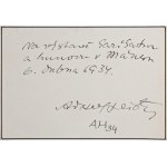 HOFFMEISTER ADOLF (Tschechisch / Böhmisch 1902-1973) - Adolf Hitler Karikatur und Handschrift
