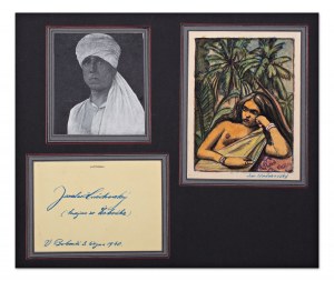HNEVKOVSKY JAROSLAV (Czech / Bohemian 1884-1956) - Ceylon Girl and autograph