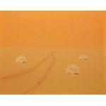 VELCOVSKY JOSEF (tchèque / bohème 1945*) - Footprints in the Sand (Gobi)