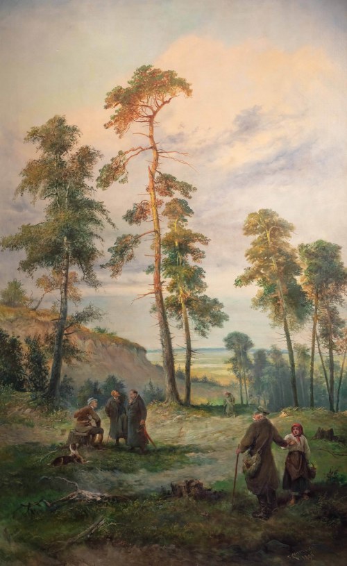 Franciszek Kostrzewski (1826 Warszawa - 1911 tamże), Ostatnie sosny, 1896