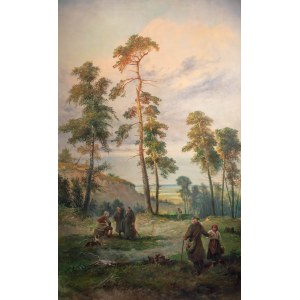 Franciszek Kostrzewski (1826 Warsaw - 1911 there), Last Pines, 1896