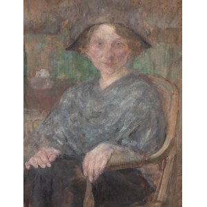 Olga Boznańska (1865 Cracovia - 1940 Parigi), Ritratto di Henryka Maria Kurnatowska, 1913.