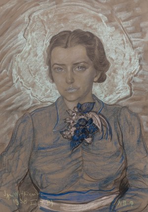 Stanisław Ignacy Witkiewicz (1885 Varsavia - 1939 Jeziory in Polesia), Ritratto di donna, 1938.
