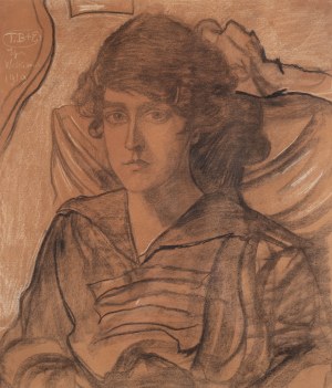 Stanisław Ignacy Witkiewicz (1885 Varšava - 1939 Jeziory v Polesí), Portrét Marie Plucińské, rozené Niklasové, 1919.