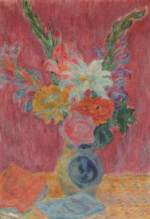 Jozef Pankiewicz (1866 Lublin - 1940 Marseille), Flowers in a vase, l. 1917-1918