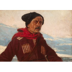 Feliks Michał Wygrzywalski (1875 Przemyśl - 1944 Rzeszów), Czerkies. Autoportrét umelca, 1916.