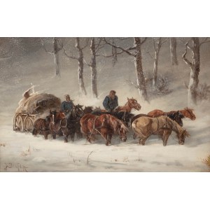 Alfred Steinacker (A.Derfla) (1838-1914), In the Blizzard