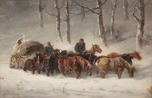 Alfred Steinacker (A.Derfla) (1838-1914), In the Blizzard