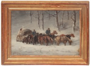 Alfred Steinacker (A.Derfla) (1838-1914), In the Blizzard