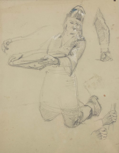Jan Styka (1858 Lwów - 1925 Rzym), Szkic do obrazu „Przysięga Witolda”