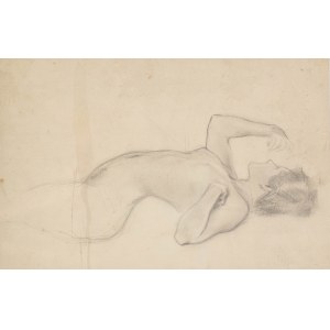 Jan Styka (1858 Lviv - 1925 Rome), Nude - sketch for the painting Temptations