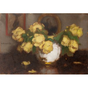 Alfons Karpiński (1875 Rozwadów - 1961 Kraków), Roses jaunes