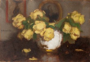 Alfons Karpiński (1875 Rozwadów - 1961 Kraków), Roses jaunes