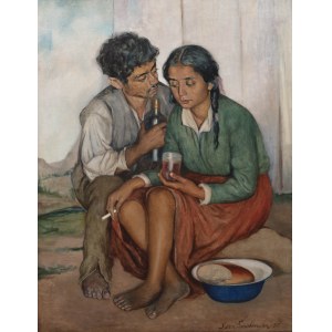 Leon Levkovich (1888 Rawa Mazowiecka - 1950 Chimkent/Kazakhstan), Gypsy couple, 1930.