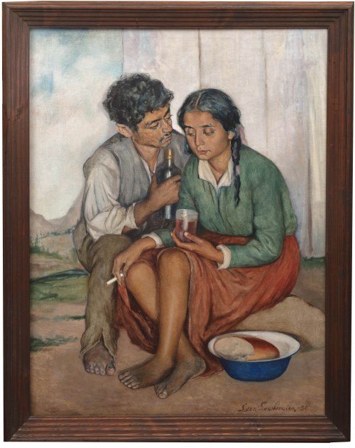 Leon Lewkowicz (1888 Rawa Mazowiecka - 1950 Czimkent/Kazachstan), Cygańska para, 1930 r.