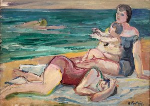 Henryk Epstein (1891 Łódź - 1944 Auschwitz), Na plaży, 1930 r.