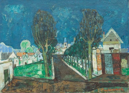 Joseph Pressmane (1904 Beresteczko- 1967 Paryż), Pejzaż z Villiers-le-Bel