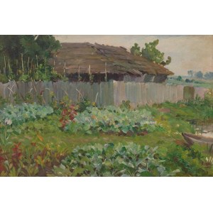 Emil Lindeman (1864 Warsaw -1945 Ozorków near Lodz), In the garden