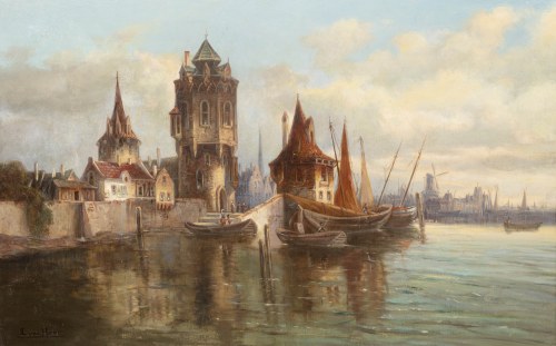 Karl Kaufmann (1843 Neuplachowitz - 1905 Wiedeń), Widok na miasto