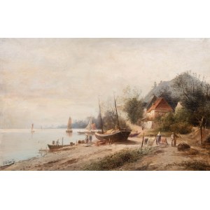 Karl Kaufmann (1843 Neuplachowitz - 1905 Vienne), Au bord de la mer