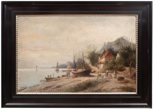 Karl Kaufmann (1843 Neuplachowitz - 1905 Vienna), By the Shore