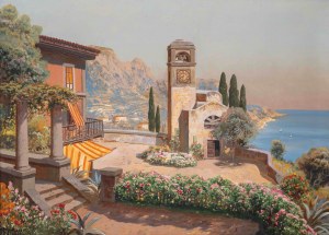 Gottfried Arnegger (1908 Vídeň - 1943), Capri. Piazza Umberto