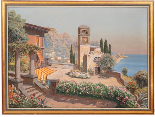 Gottfried Arnegger (1908 Wiedeń - 1943), Capri. Piazza Umberto