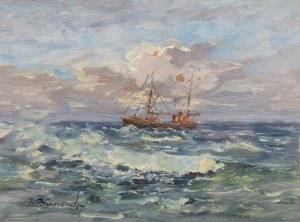 Eugeniusz Dzierzencki (1905 Warsaw - 1990 Sopot), At Sea
