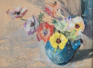 Antoni Suchanek (1901 Rzeszów - 1982 Gdynia), Blumen in einer blauen Vase
