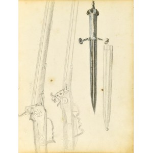 Antoni KOZAKIEWICZ (1841-1929), Skizzen von Schwarzpulverwaffen und Schwertkunst