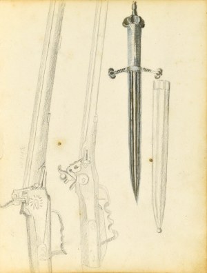 Antoni KOZAKIEWICZ (1841-1929), Sketches of black-powder weapons and sword