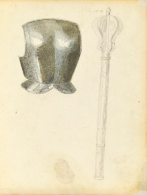 Antoni KOZAKIEWICZ (1841-1929), Sketches of the mace and armor