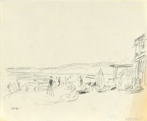 Wojciech WEISS (1875-1950), On the beach in Nice