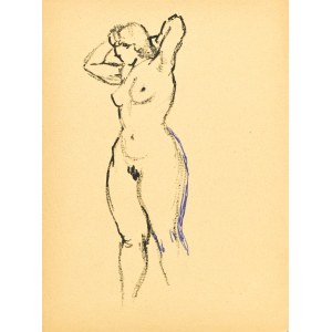 Ludwik MACIĄG (1920-2007), Nudo di donna in piedi con le mani alzate dietro la testa
