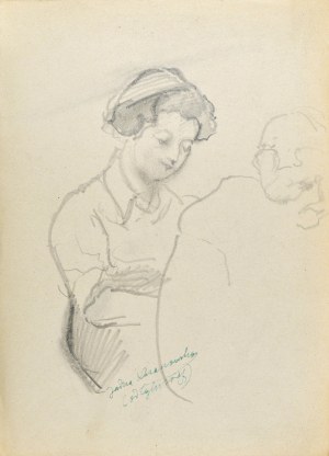 Kasper POCHWALSKI (1899-1971), Disegno di uomo, 1953