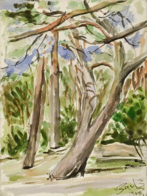 Władysław SERAFIN (1905-1988), Arbres dans le parc, 1969