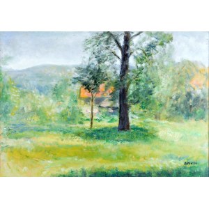 Irena WEISS - ANERI (1888-1981), Paesaggio di primavera - Calvario, 1975 ca.