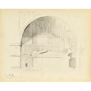 Eugène ZAK (1887-1926), Niche avec pierre tombale, 1904