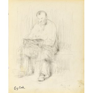 Eugene ZAK (1887-1926), Sitzender Mann, der ein Buch liest, 1903