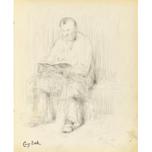 Eugène ZAK (1887-1926), Homme assis lisant un livre, 1903