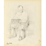 Eugeniusz ZAK (1887-1926), Siedzący mężczyzna czytający książkę, 1903