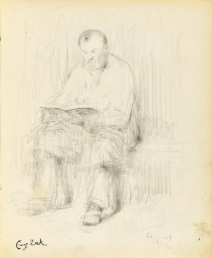 Eugène ZAK (1887-1926), Homme assis lisant un livre, 1903