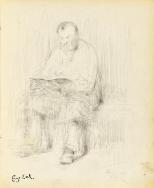 Eugene ZAK (1887-1926), Sediaci muž čítajúci knihu, 1903