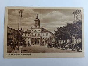 POSTCARD LUBLIN, CITY HALL, MAGISTRATE, PRE-WAR