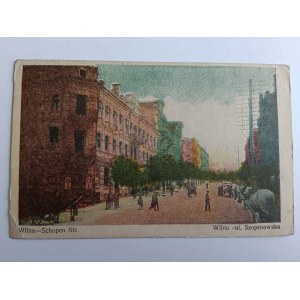 POSTKARTE WILNO, SZOPENOWSKA STRASSE, VORKRIEGSZEIT 1915, BRIEFMARKE