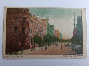 CARTE POSTALE WILNO, RUE SZOPENOWSKA, AVANT-GUERRE 1915, TIMBRE